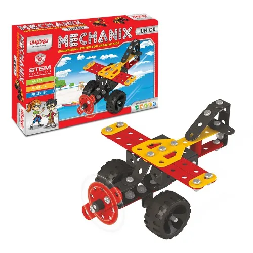 MECHANIX - JUNIOR | 7+ Years | STEM DIY Building Kit | 155 Pieces | Build 14 Models