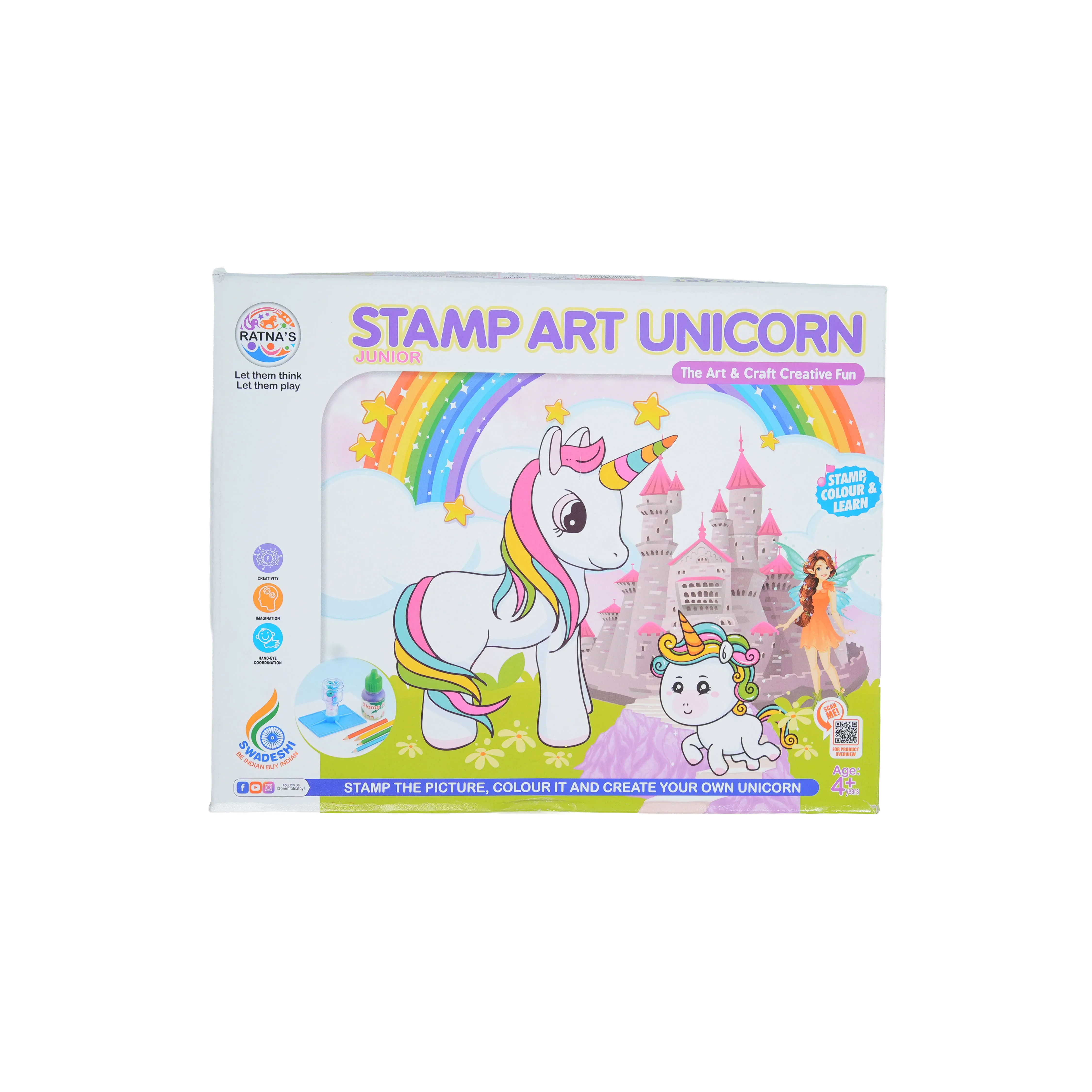 Stamp Art Unicorn Junior � Art & Craft Creative Fun Kit for Kids - Image 1