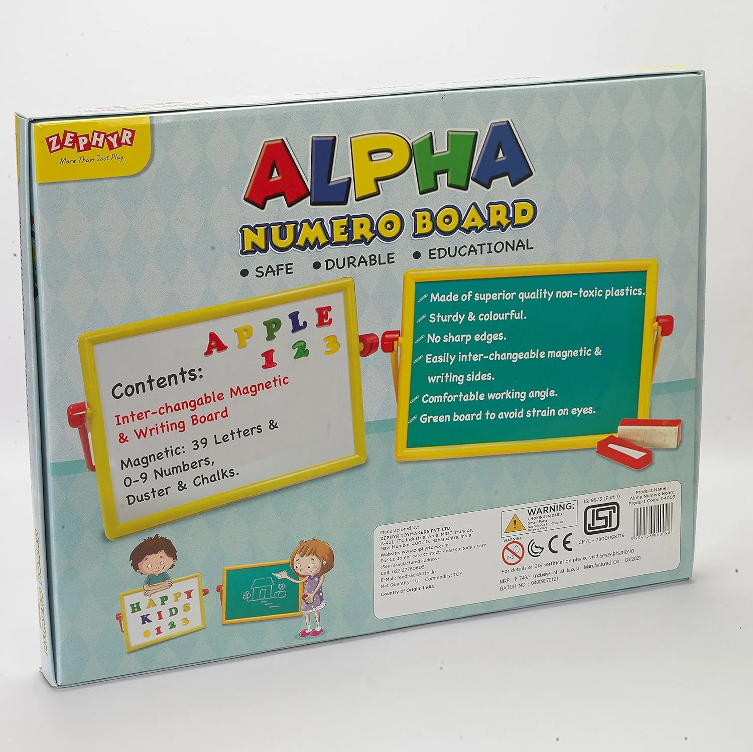 ALPHA NUMERO BOARD | 3+ Years | Learning Steps Educational Toy | 50 Magnetic Letters - Image 3