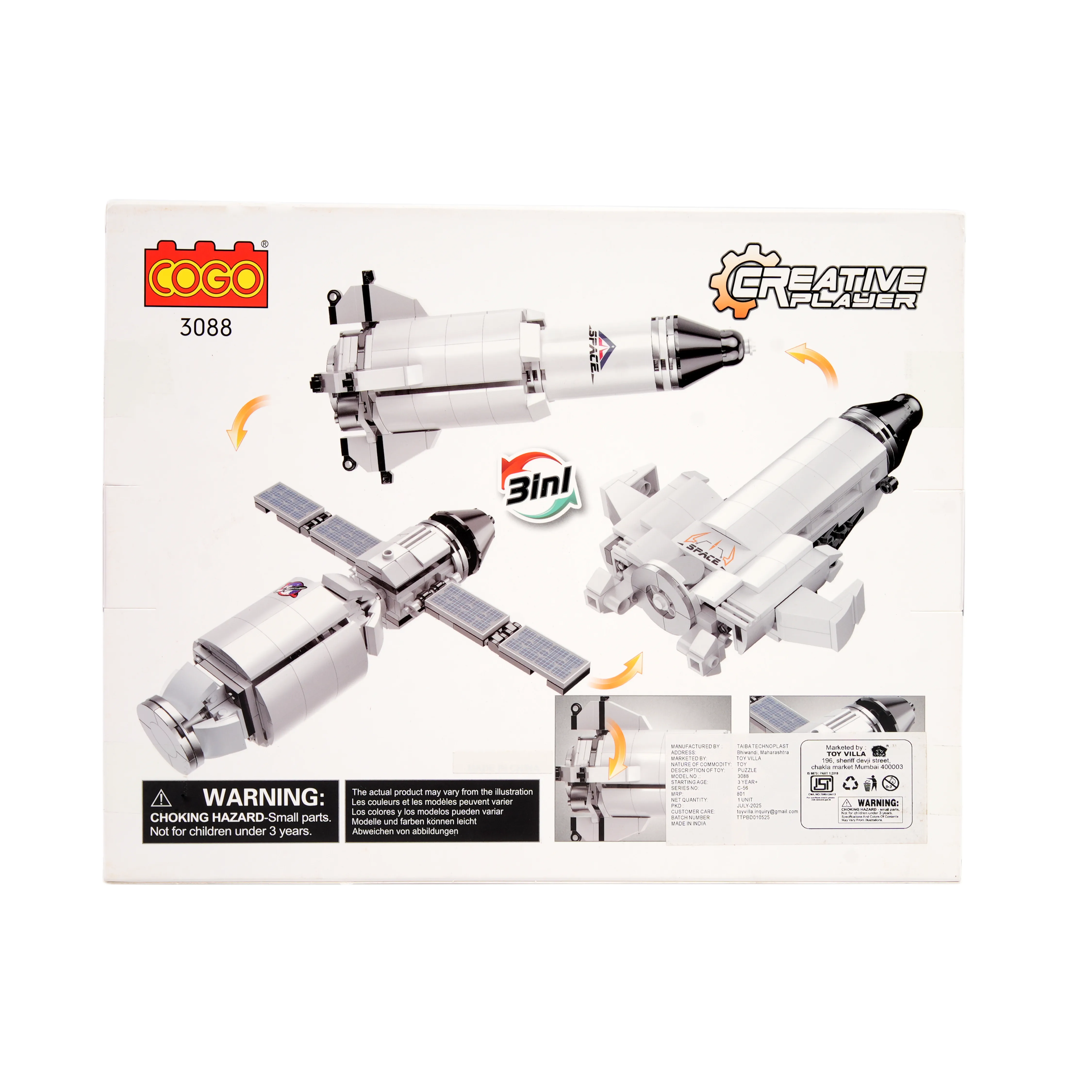 COGO Creative Player Space Voyager Building Blocks Set (3 in 1) - Image 2