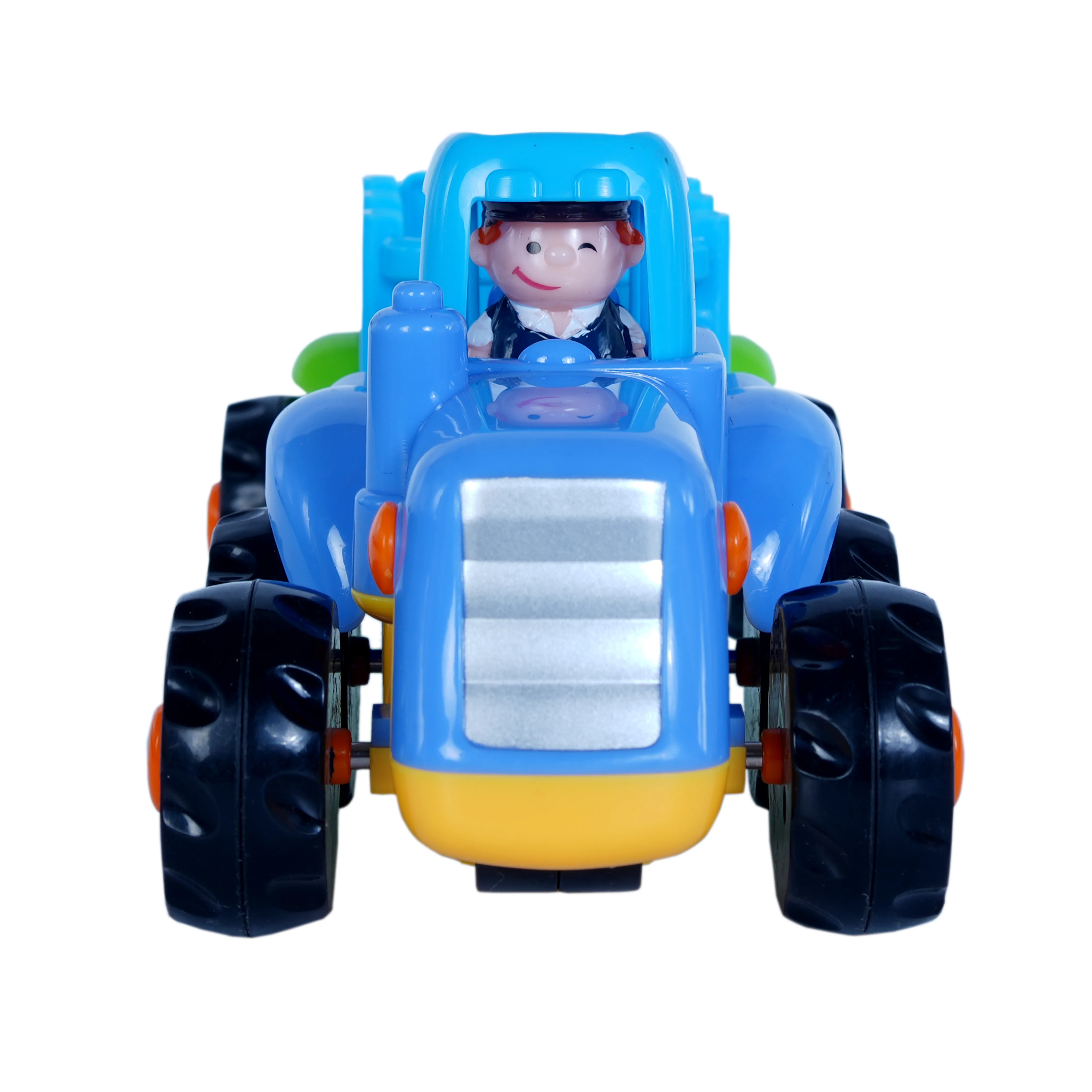 Kids Farm Tractor Toy with Trailer & Driver Figure � Push and Play Vehicle - Image 4