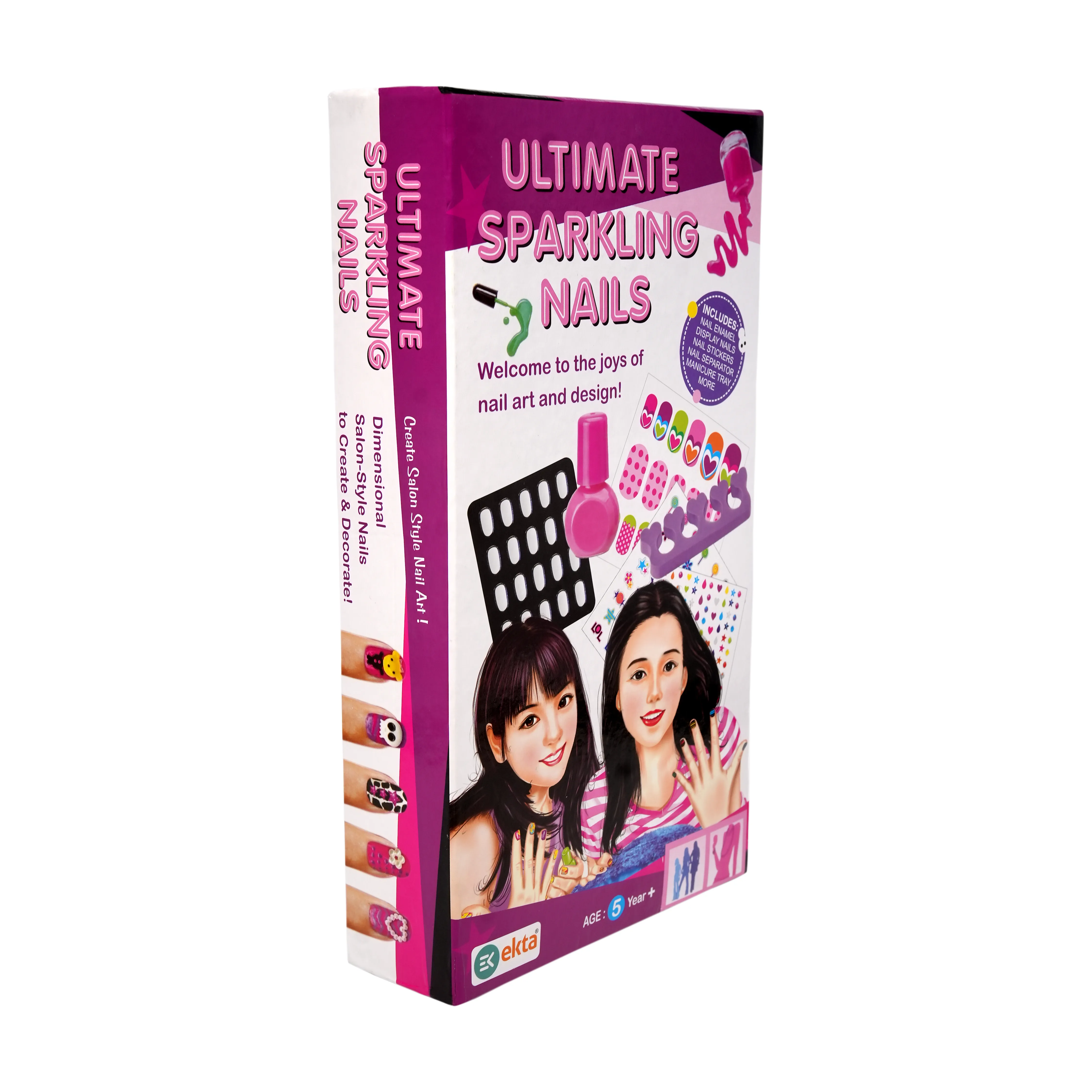 Ultimate Sparkling Nails DIY Nail Art & Design Kit for Kids - Image 3