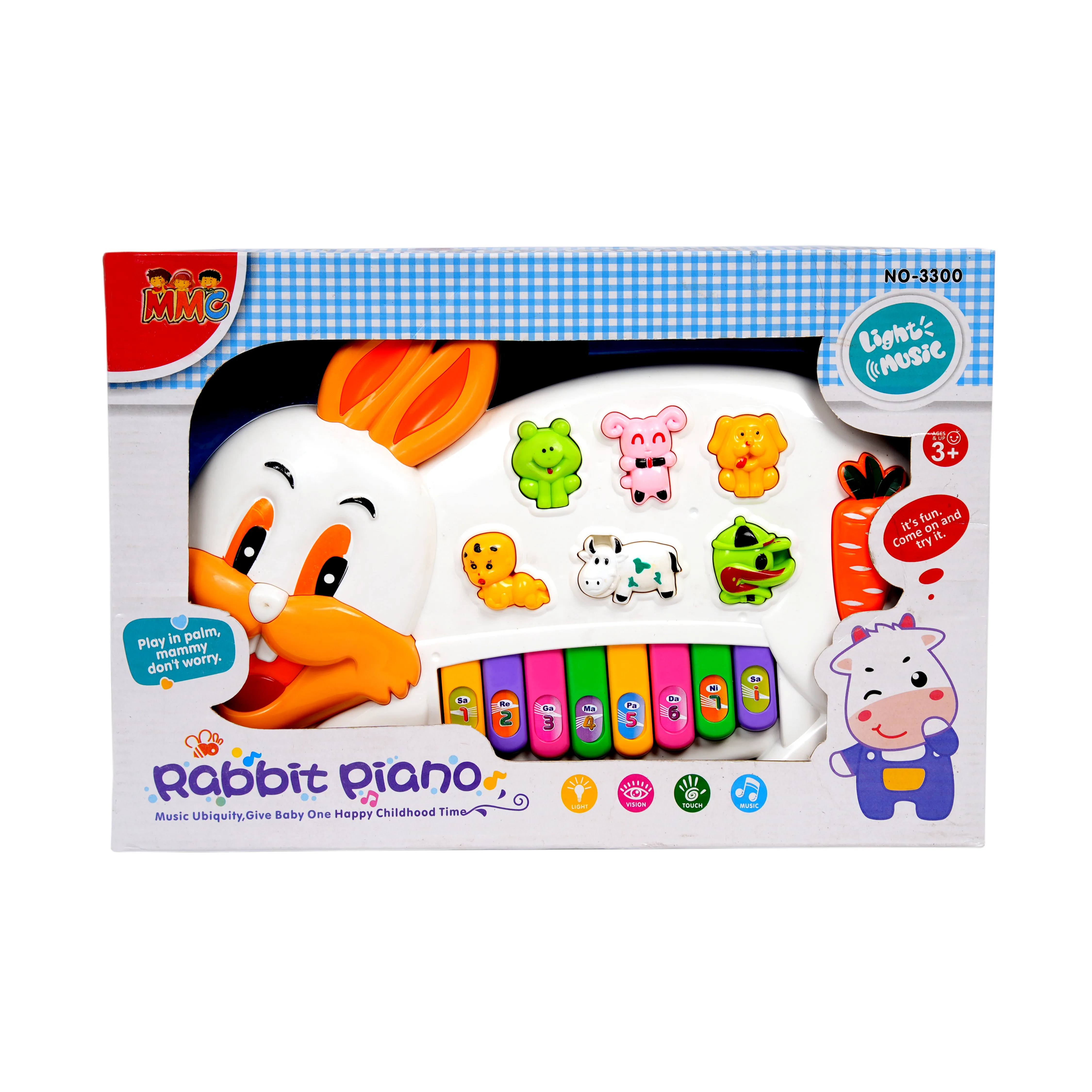 Rabbit Piano � Musical Toy with Lights & Animal Sounds - Image 1