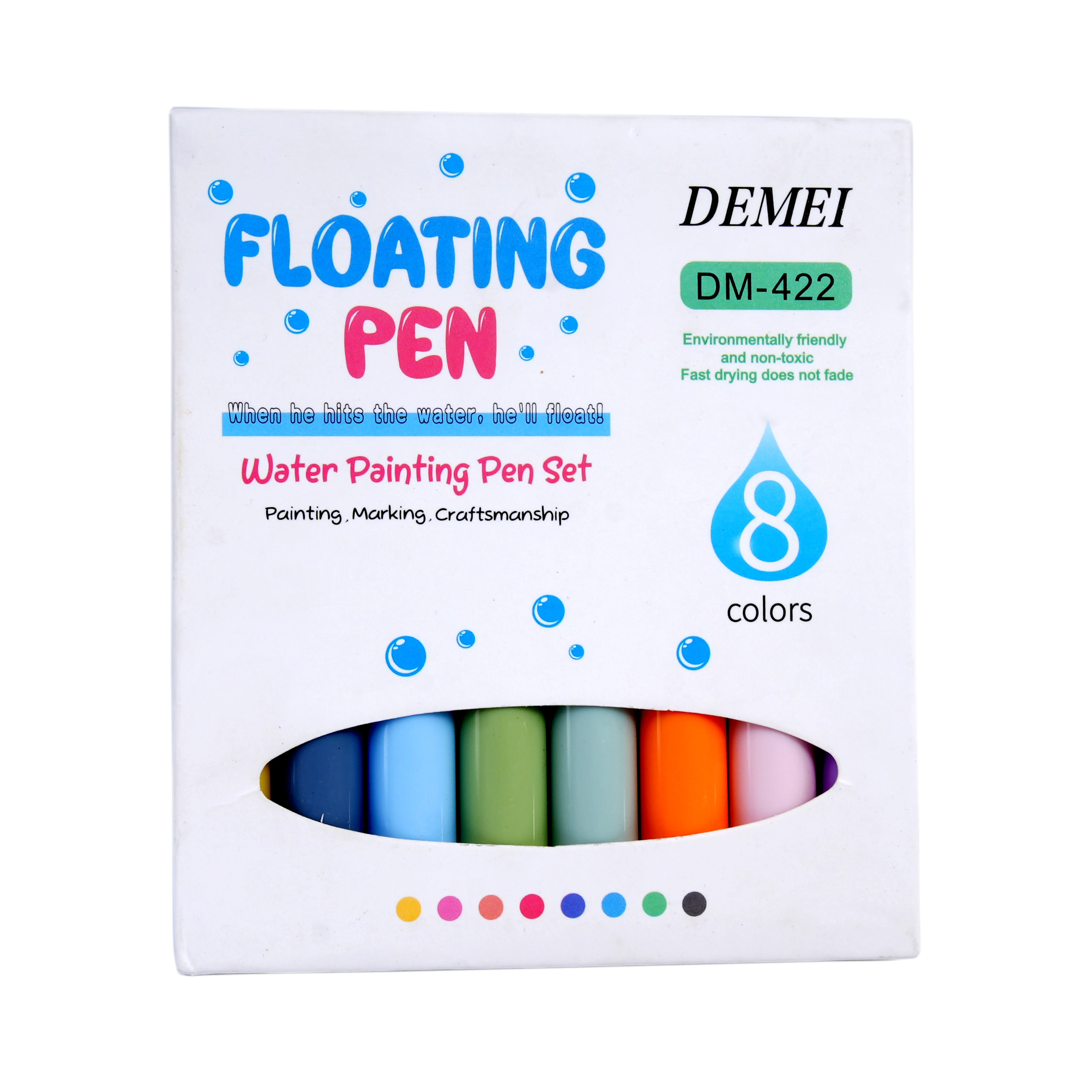 DEMEI Floating Pen Water Painting Pen Set (8 Colours) - Image 1