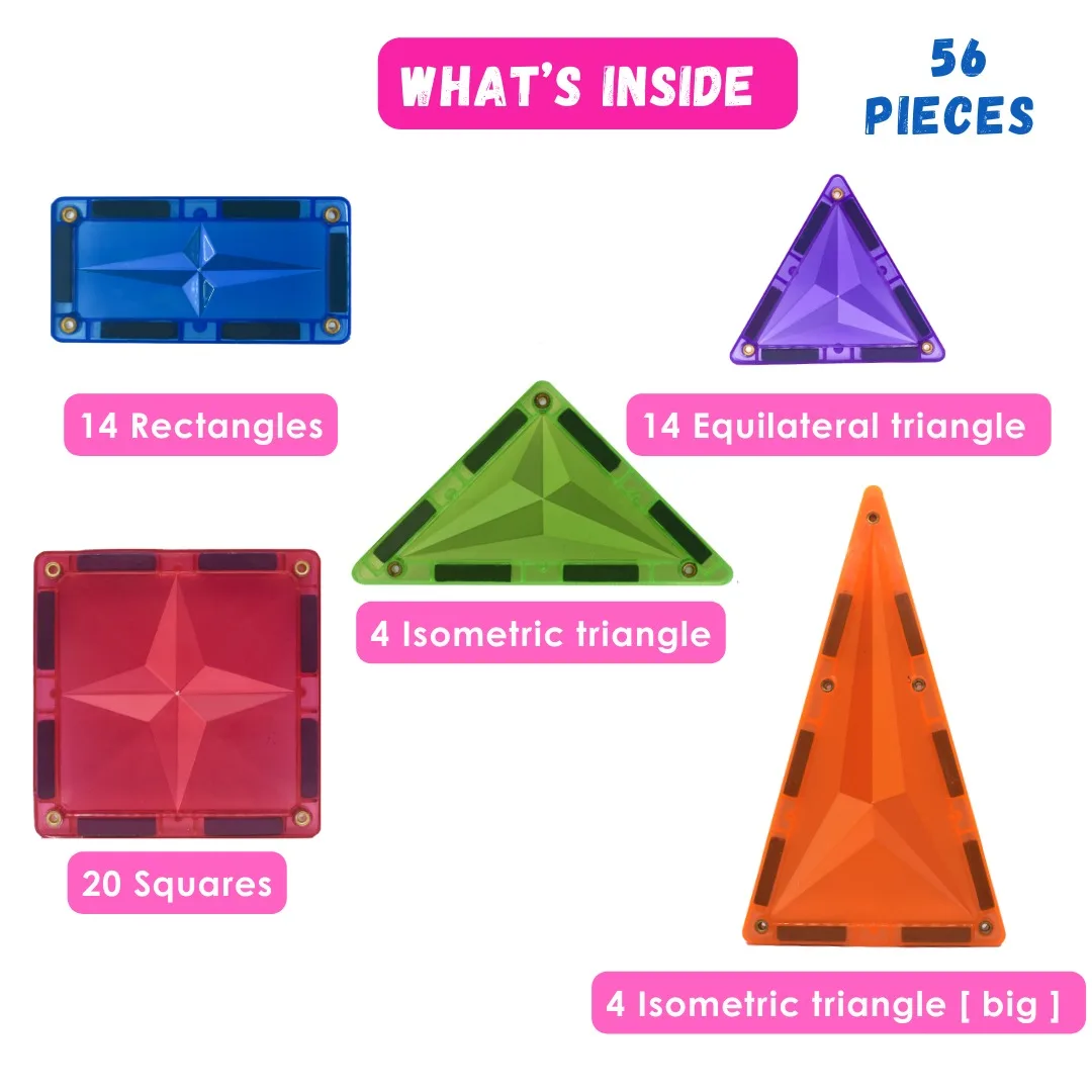 MAGNETIX - 4 | 3+ Years | Learning Steps Educational Toy | 56 Pieces - Image 2
