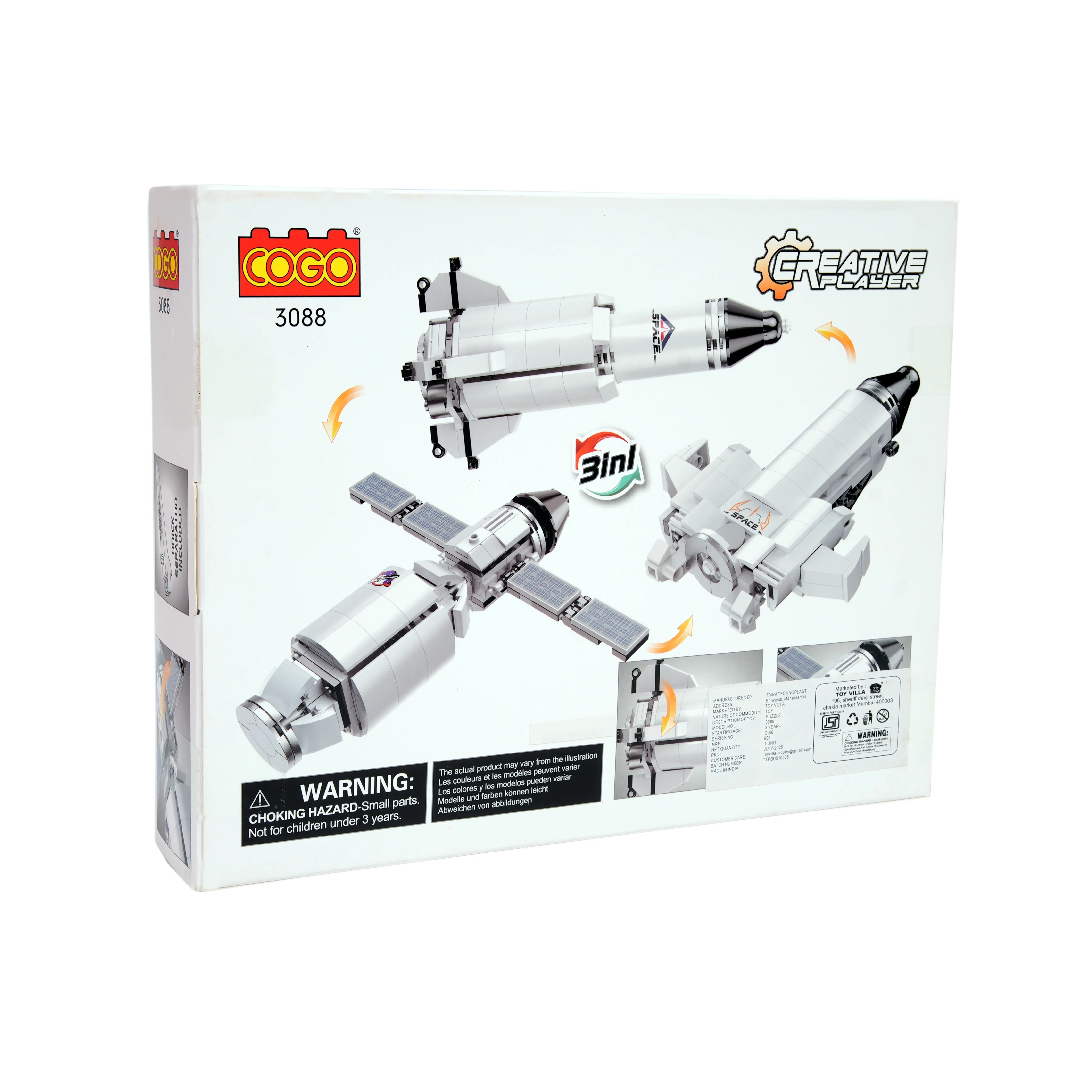 COGO Creative Player Space Voyager Building Blocks Set (3 in 1) - Image 3