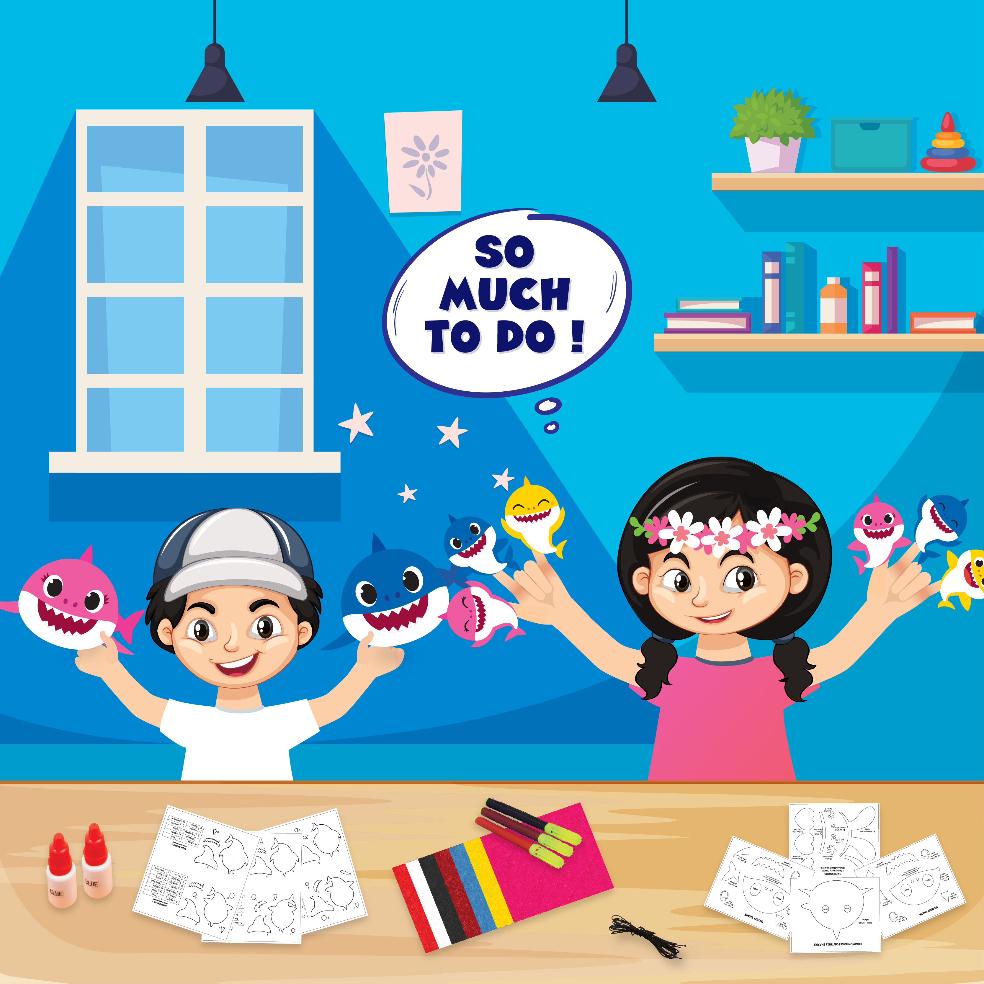 Nickelodeon Pinkfong Baby Shark � Mask Party & Finger Puppets Combo Pack - Image 2