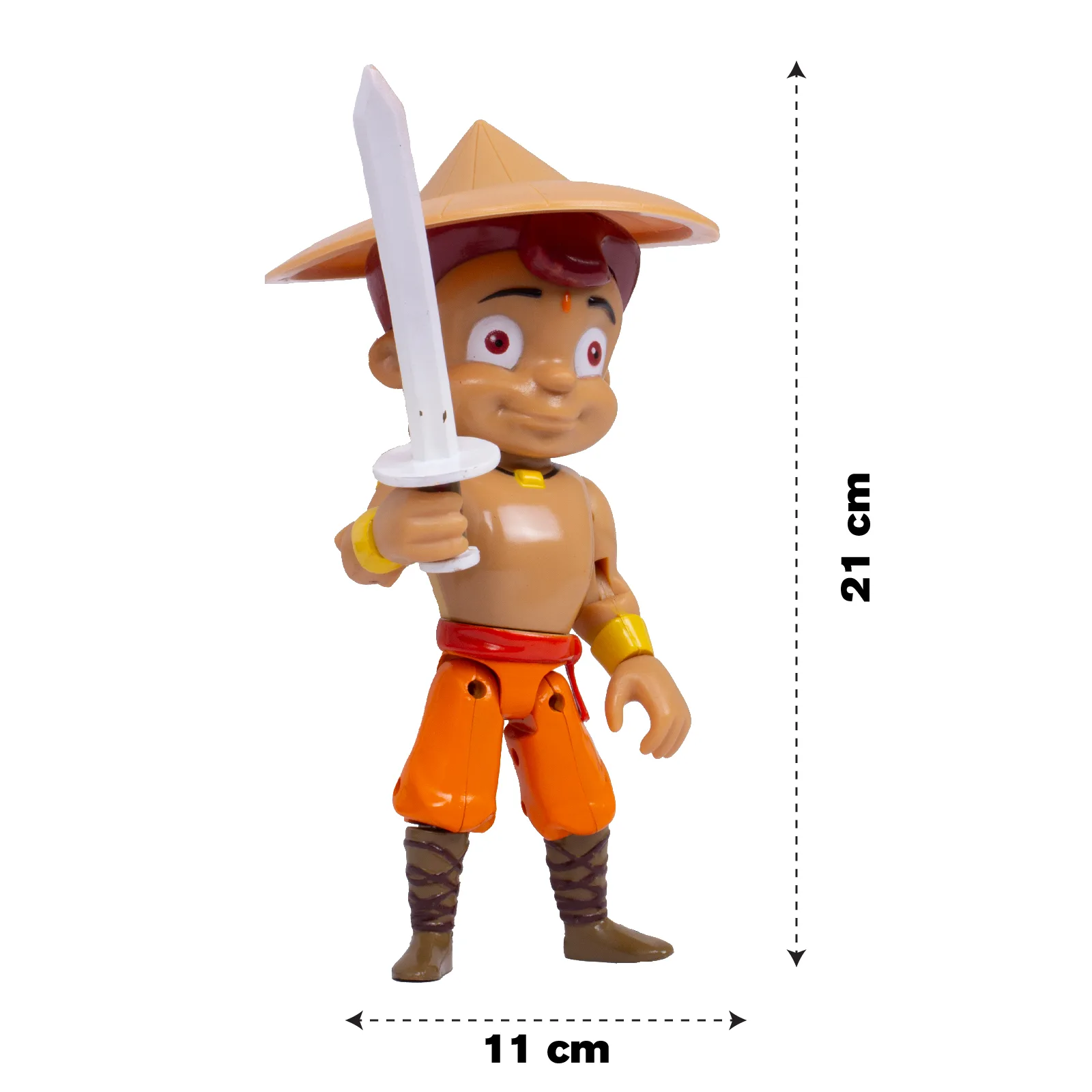 CHHOTA BHEEM 7 Inch Action Figure Toy with Sword & Hat (Official Funskool Licensed) - Image 5