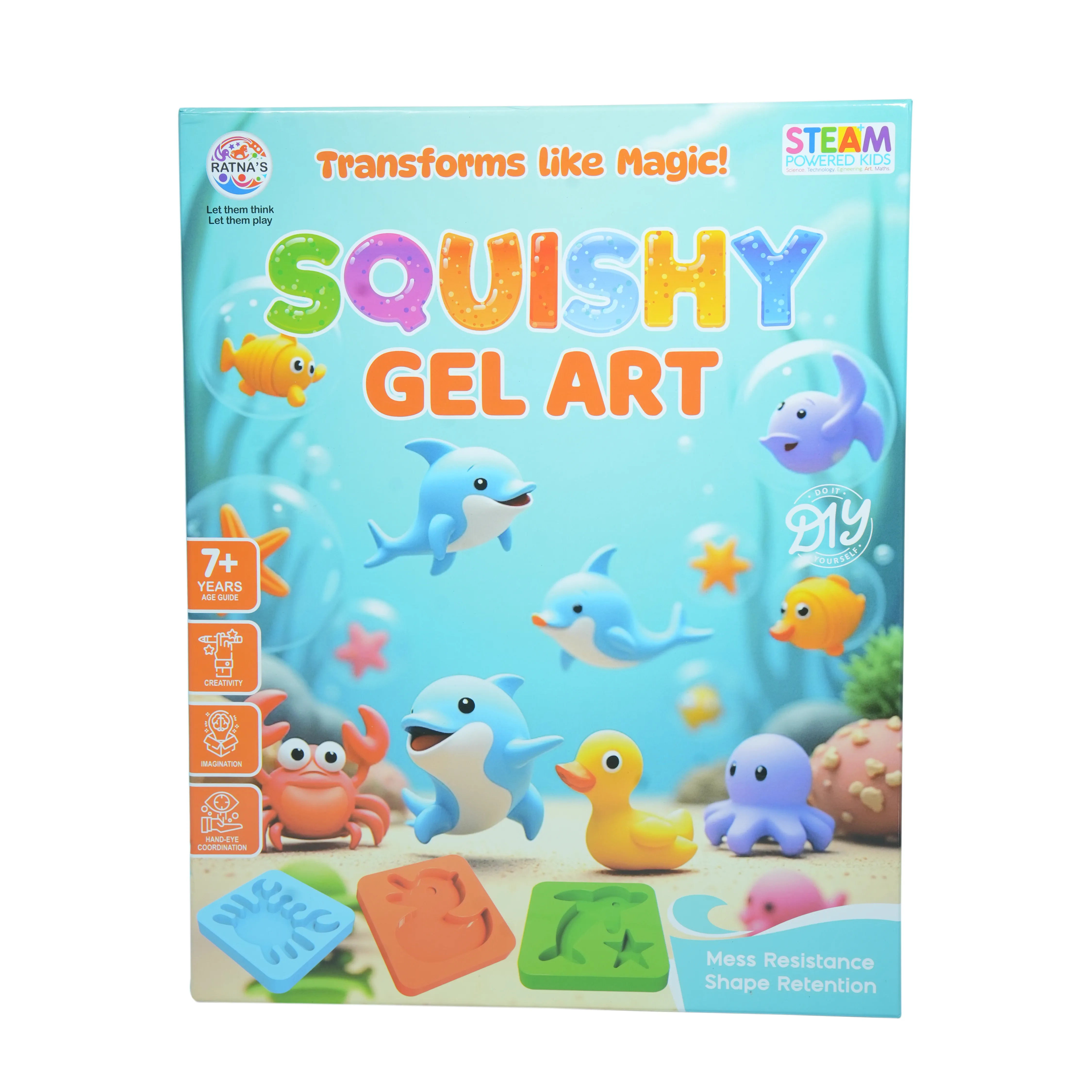 Squishy Gel Art DIY Kit for Kids | Magic Gel Craft | Ratna�s | LazyTurtel - Image 1