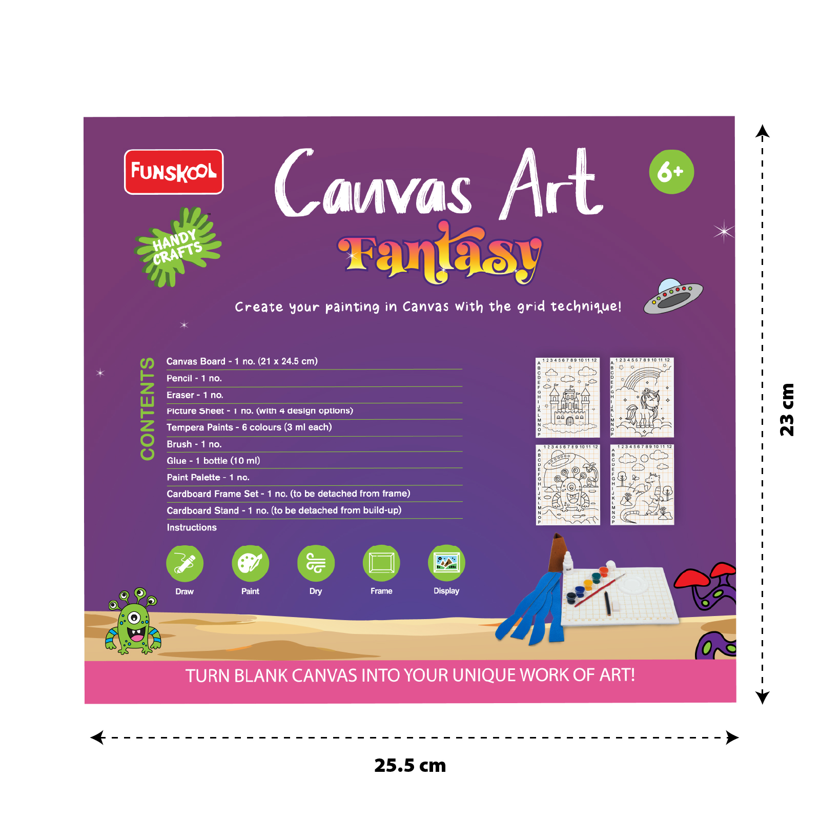 Funskool Handycrafts � Canvas Art Fantasy (Create Your Painting with the Grid Technique) - Image 2