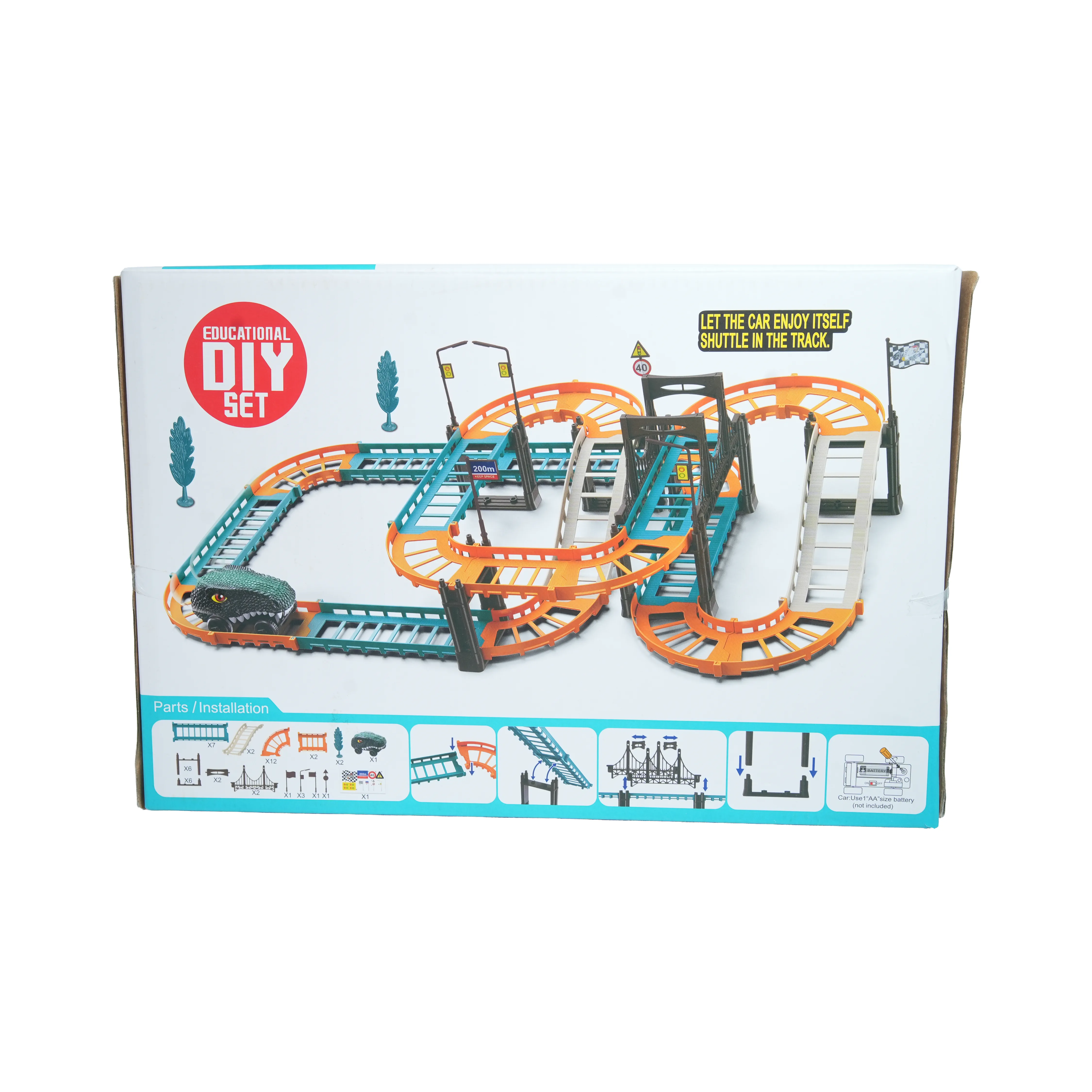 DIY Educational Car Track Set with Bridge & Loops � Creative Racing Playset for Kids - Image 2