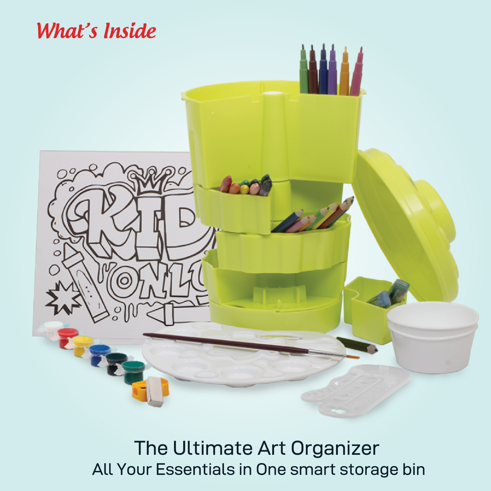 Handycrafts � Art Studio Bin (40+ Art Pieces, All-in-One Art Organizer for Kids) - Image 4