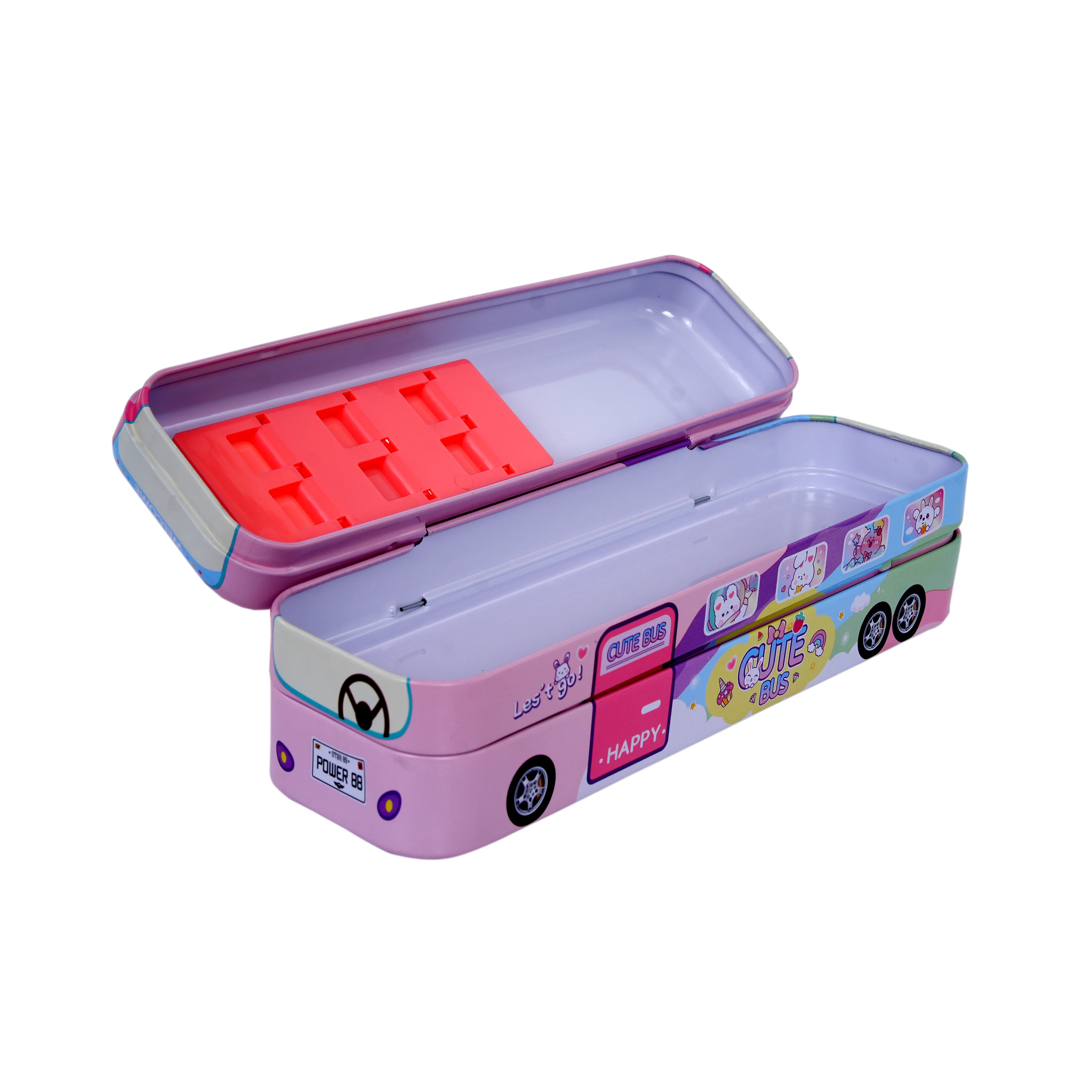 Cute Bus Shaped Pencil Box for Kids - Image 3