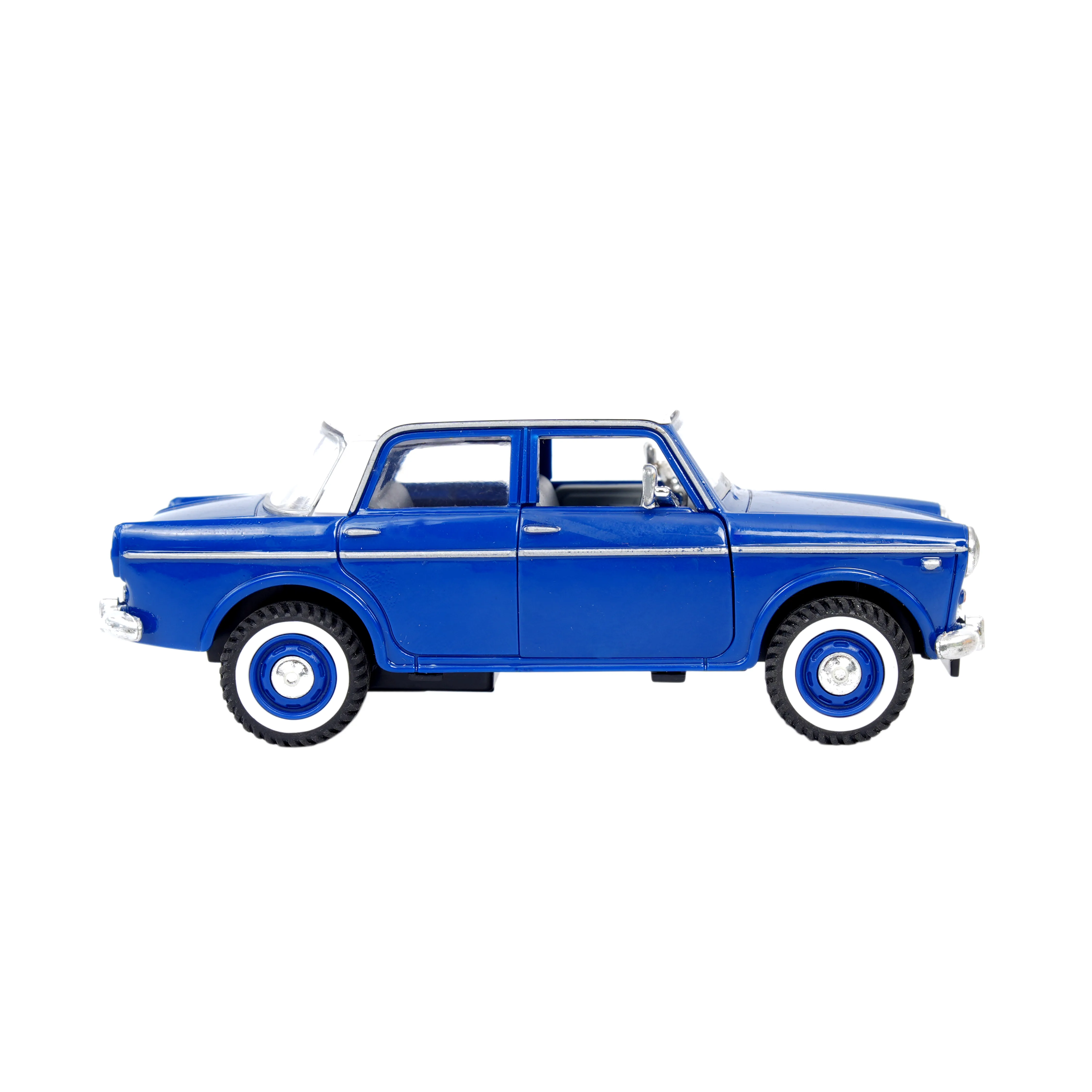 Classic Vintage Toy Car � Blue & White Retro Model Car for Kids - Image 3