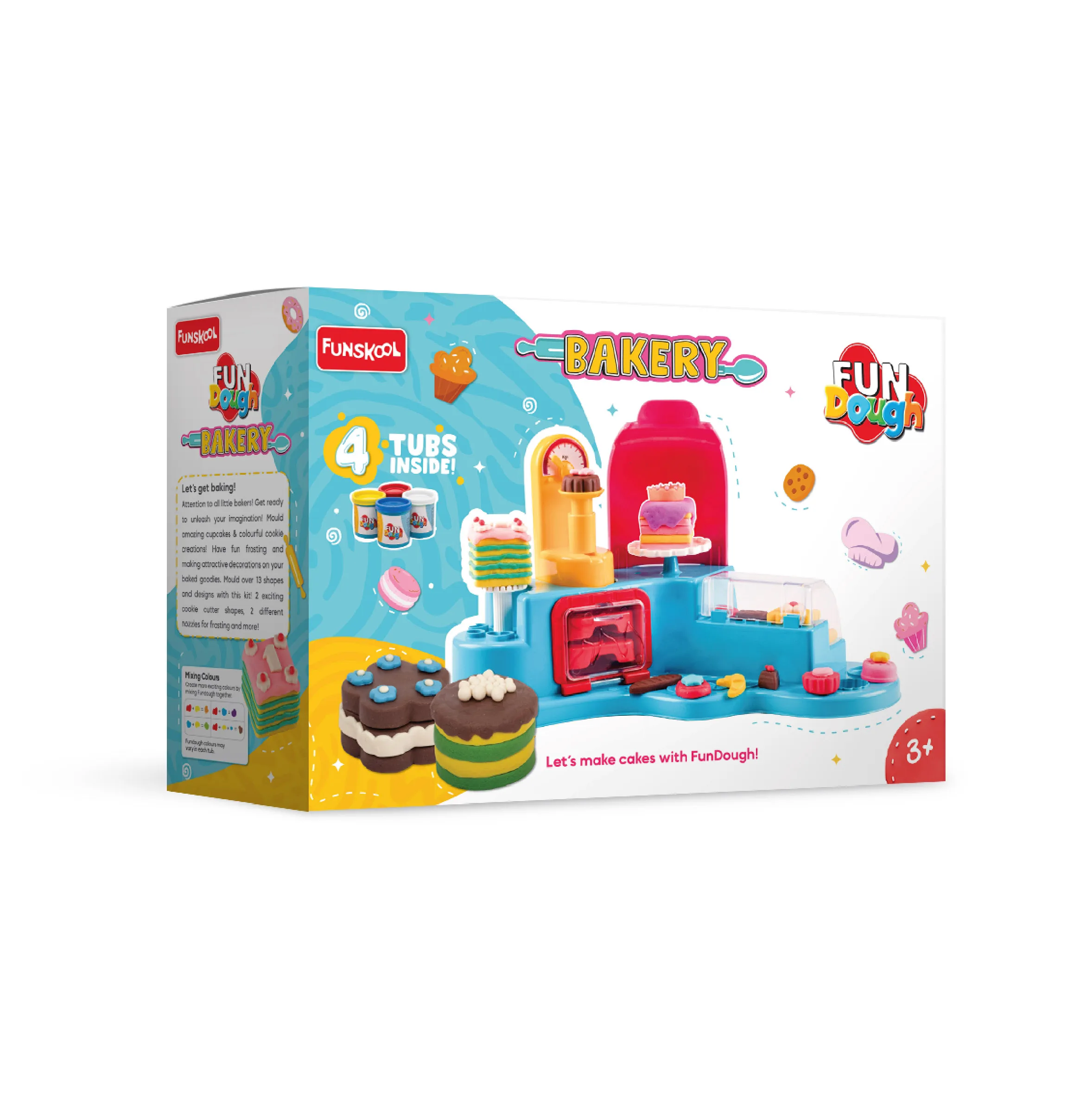 Fundough Bakery Playset � Creative Cake & Pastry Making Activity Kit (4 Dough Tubs, Moulds, Tools & Oven) - Image 1