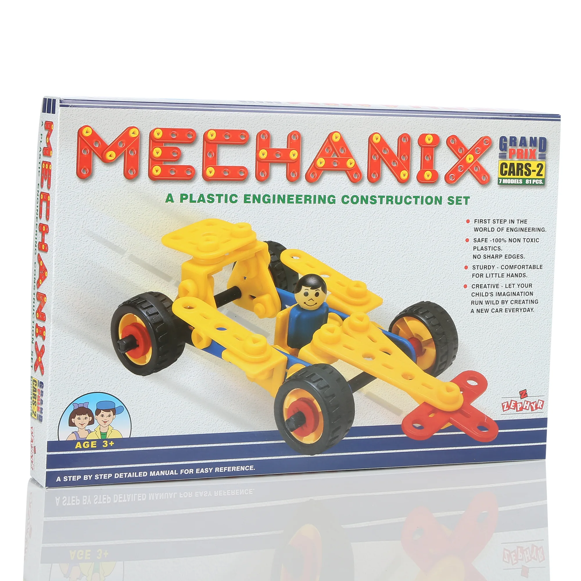 MECHANIX - PLASTIC - CARS - 2 | 3+ Years | STEM DIY Building Kit | 81 Pieces | Build 7 Models - Image 5
