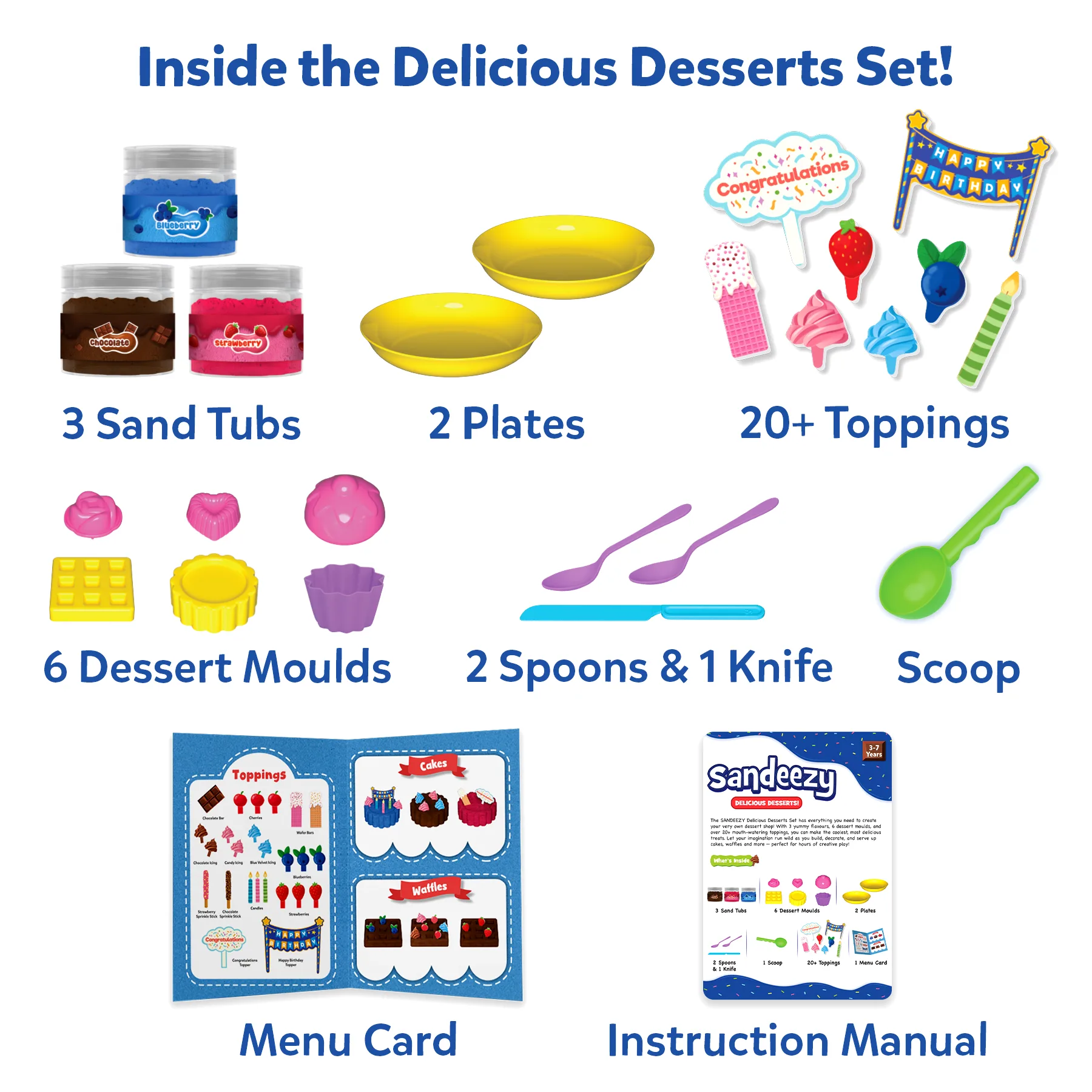 Sandeezy Pretend Play Desserts Set - Image 4