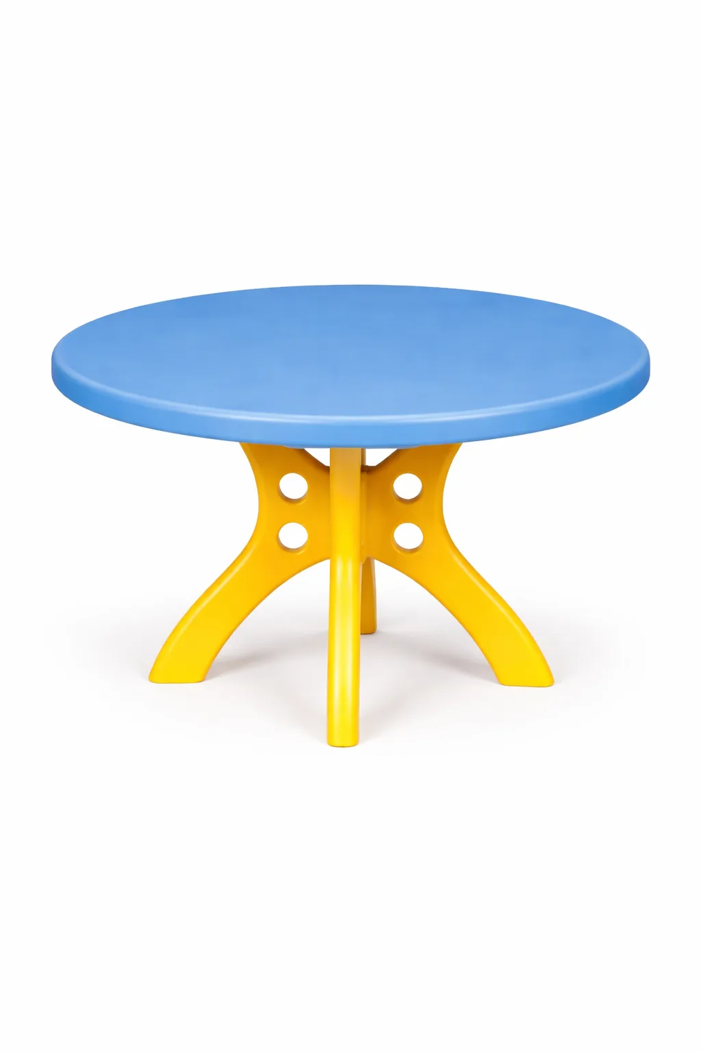 Circular Plastic Activity Table for Kids � Blue & Yellow - Image 1