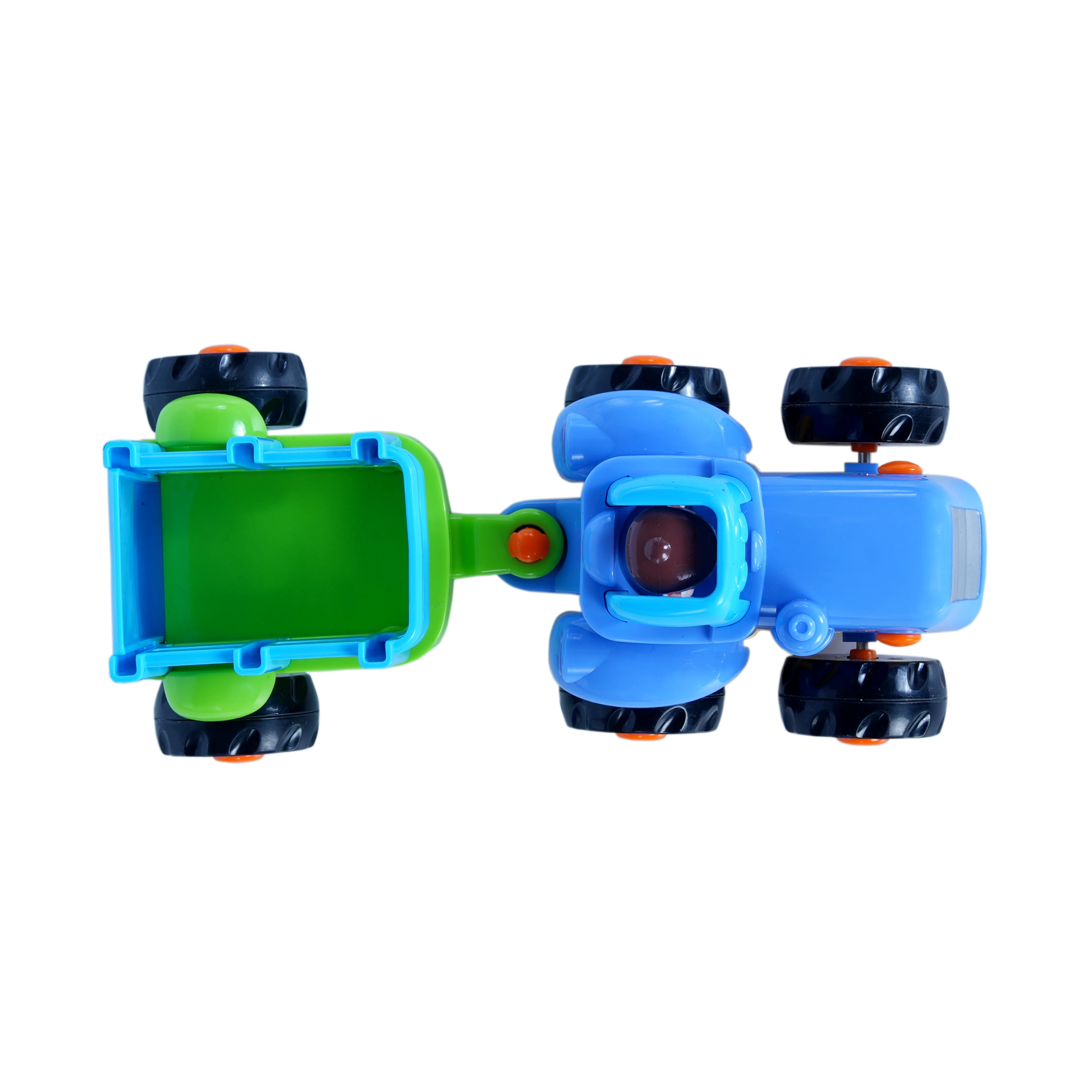 Kids Farm Tractor Toy with Trailer & Driver Figure � Push and Play Vehicle - Image 5