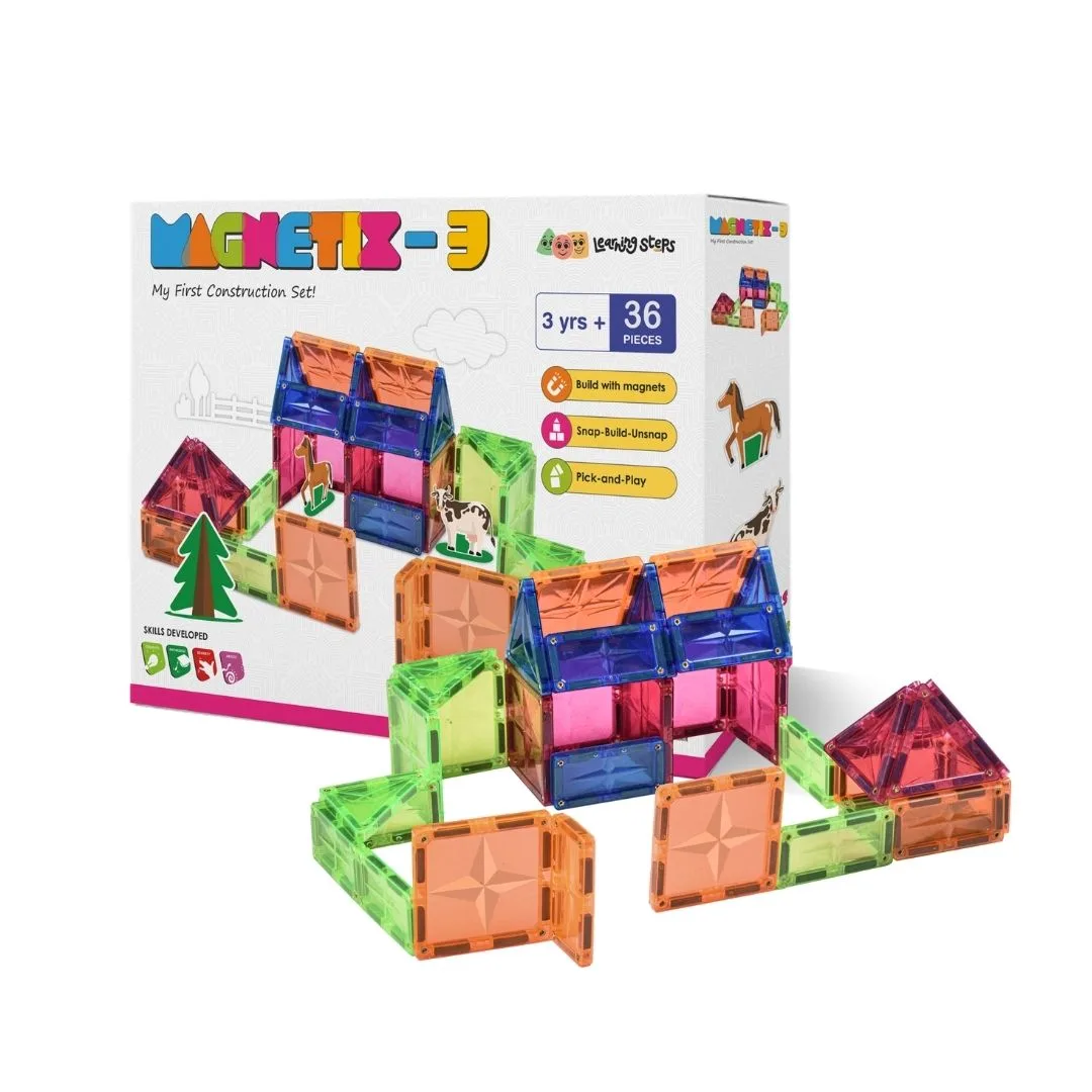 MAGNETIX - 3 | 3+ Years | Learning Steps Educational Toy | 36 Pieces