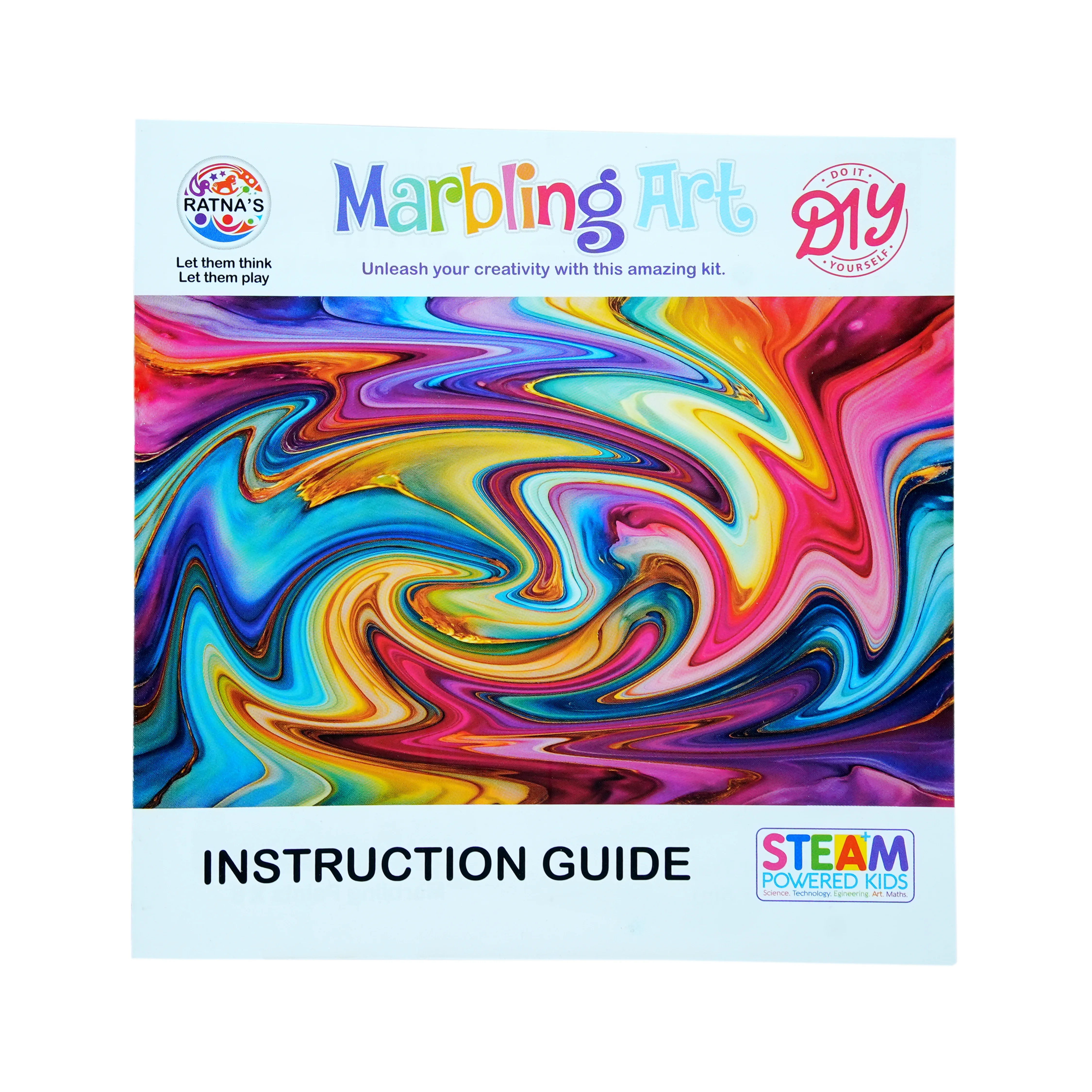 Marbling Art Kit for Kids (5+ Years) � DIY Marble Painting | STEAM Creative Toy - Image 4