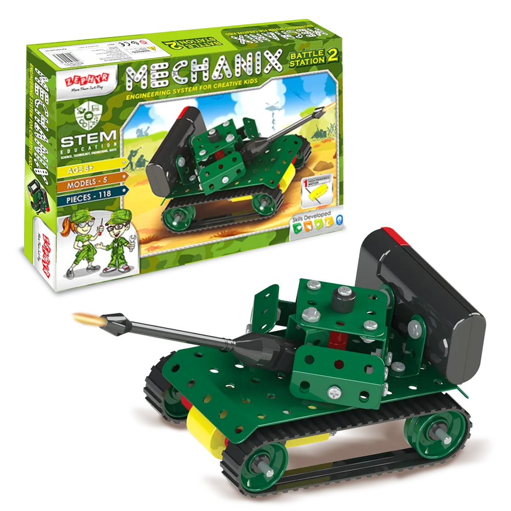 MECHANIX - WAR TANK - 1 | 8+ Years | STEM DIY Building Kit | 118 Pieces | Build 5 Models - Image 1