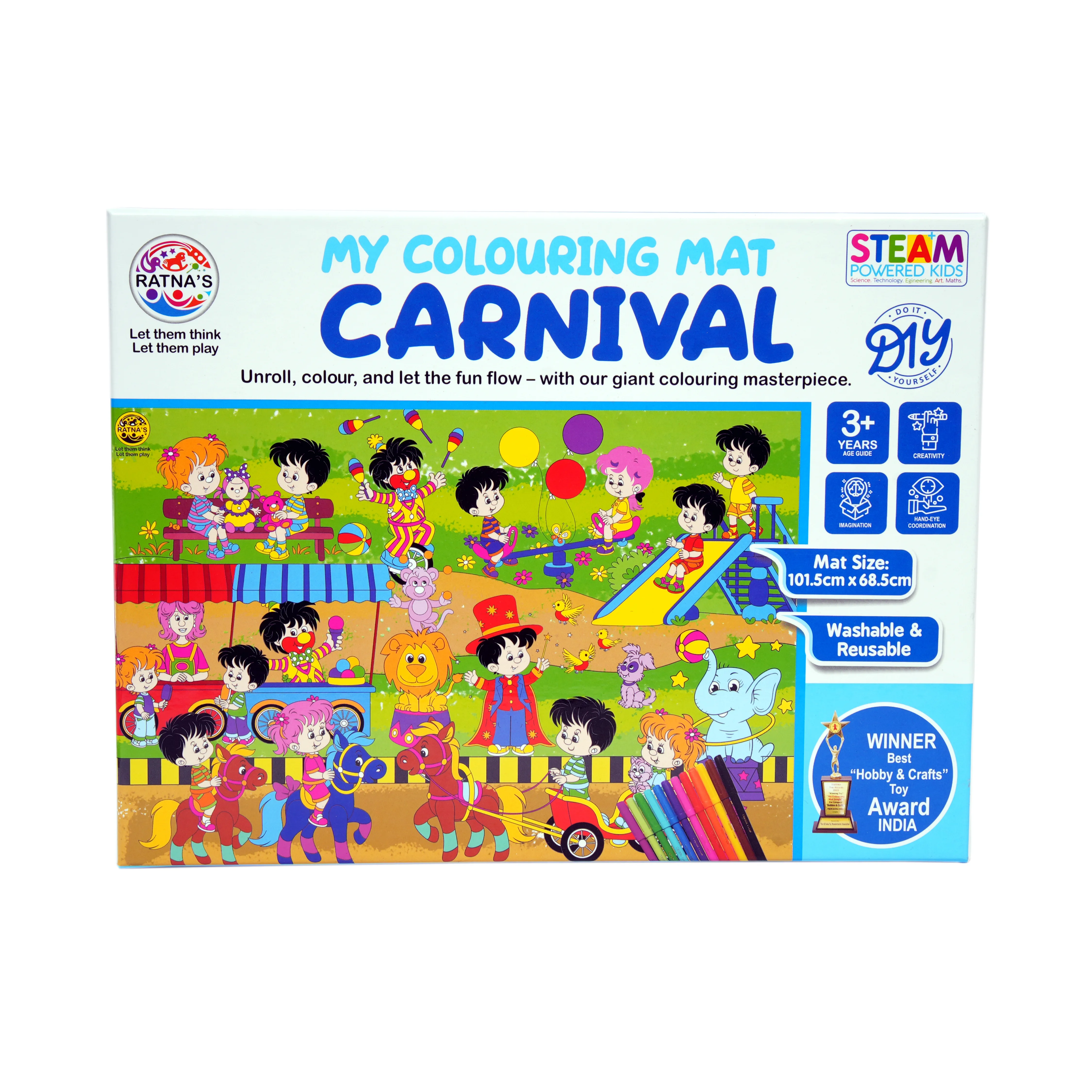 My Colouring Mat Carnival � Washable & Reusable Giant Colouring Mat for Kids - Image 1