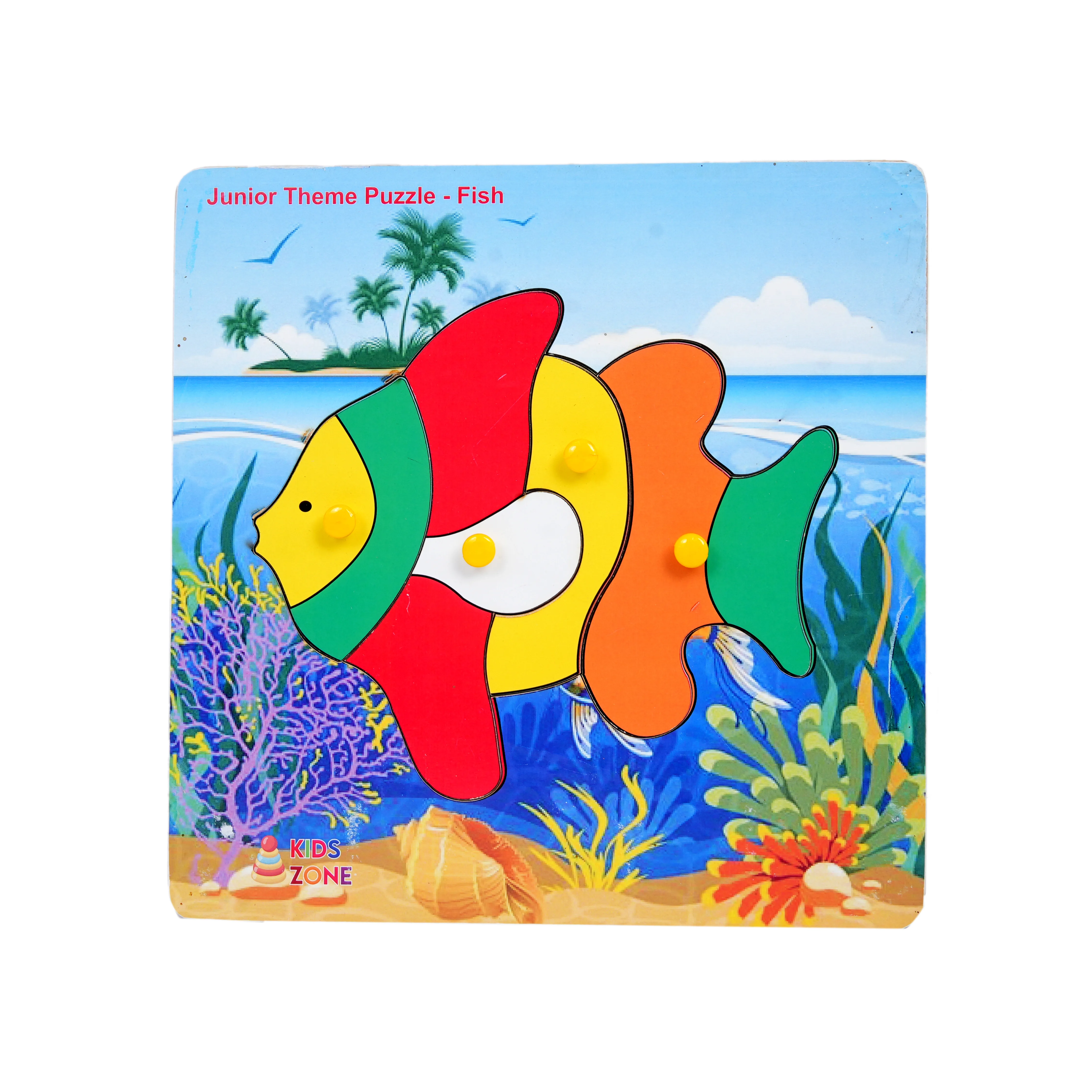 Wooden Junior Theme Fish Puzzle Board for Kids - Image 1
