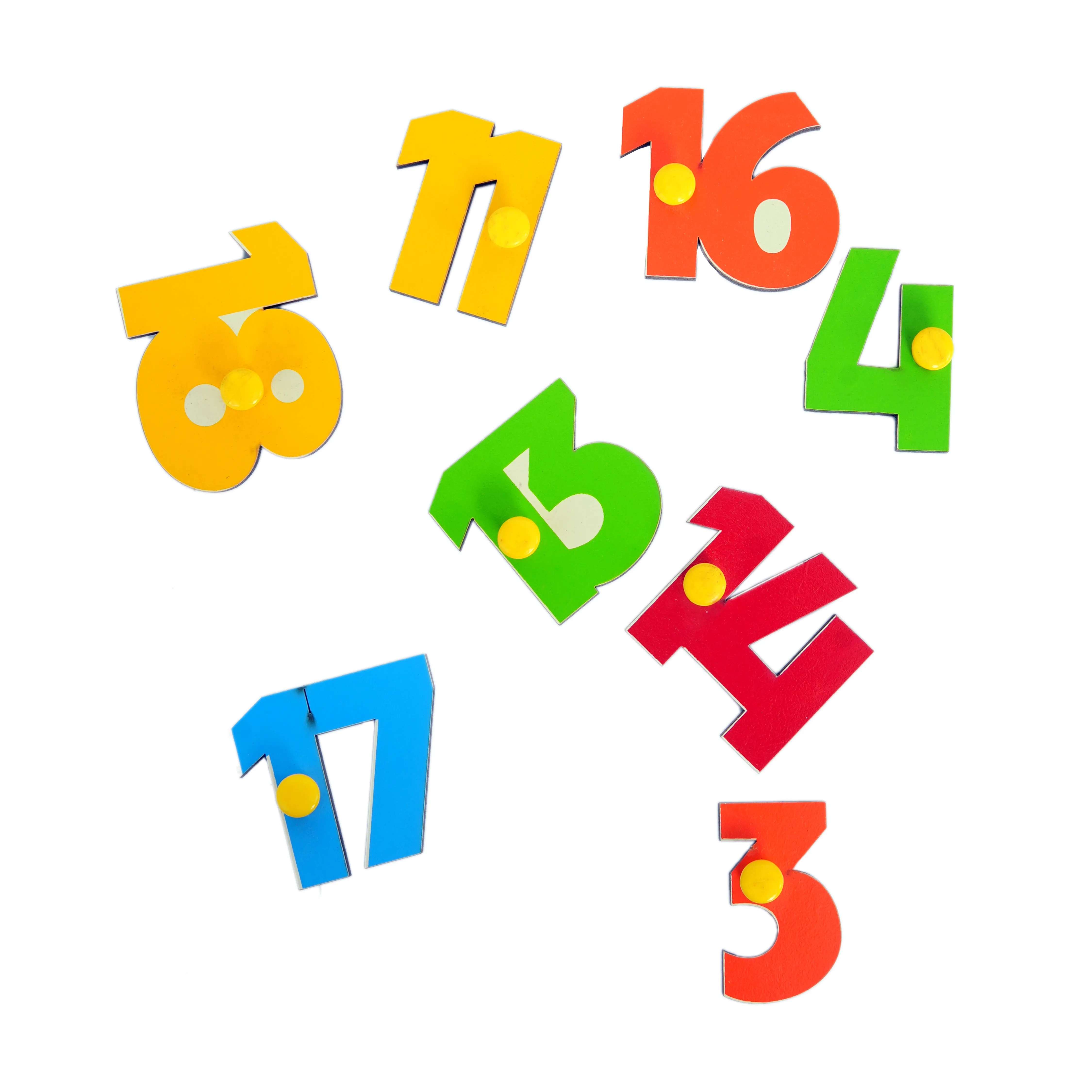Kids Logic 1�20 Number Tray Wooden Knob Puzzle Board � Number Learning Toy - Image 2