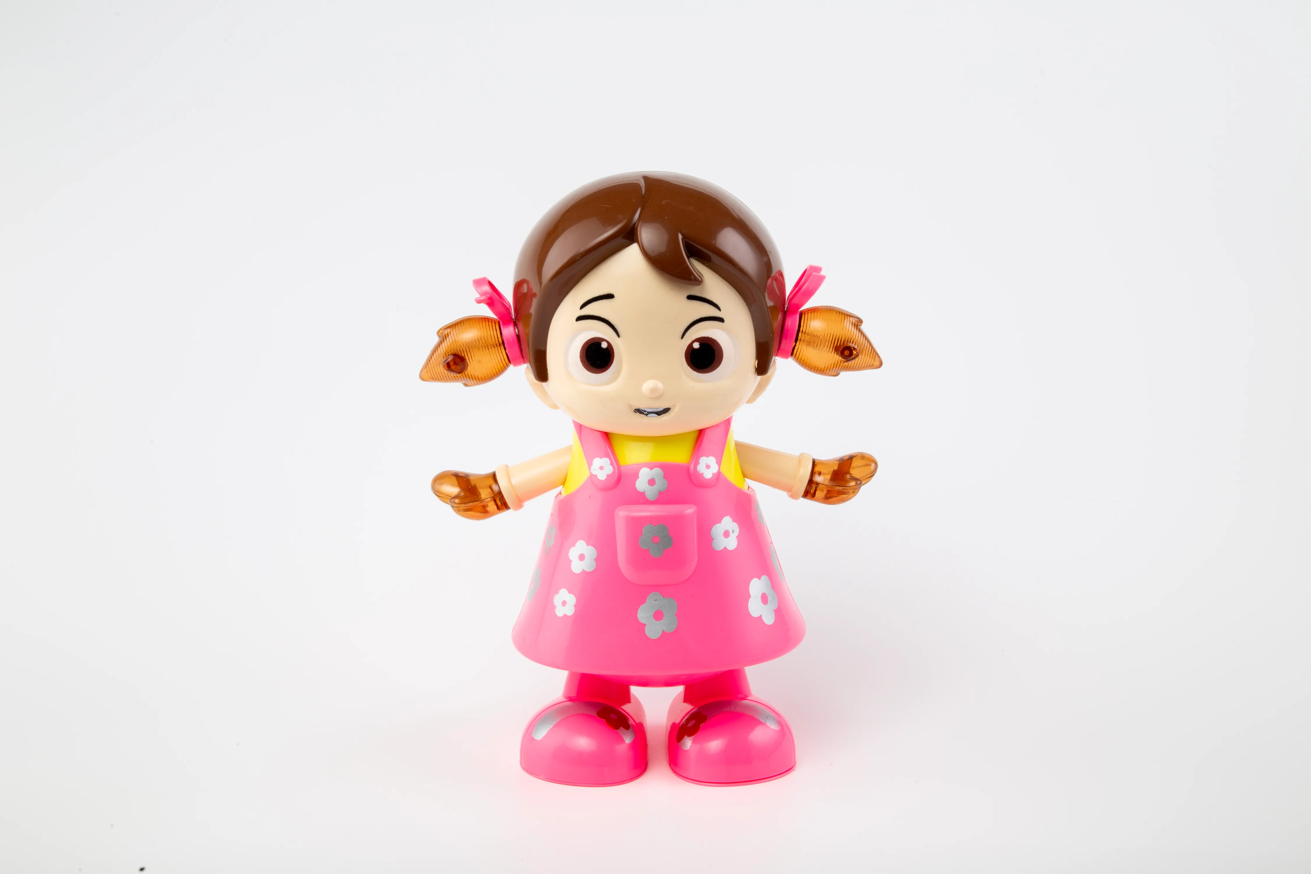 Dancing Girl Toy with Lights & Music | Rotating Dancing Doll for Kids | Pink Dress - Image 1