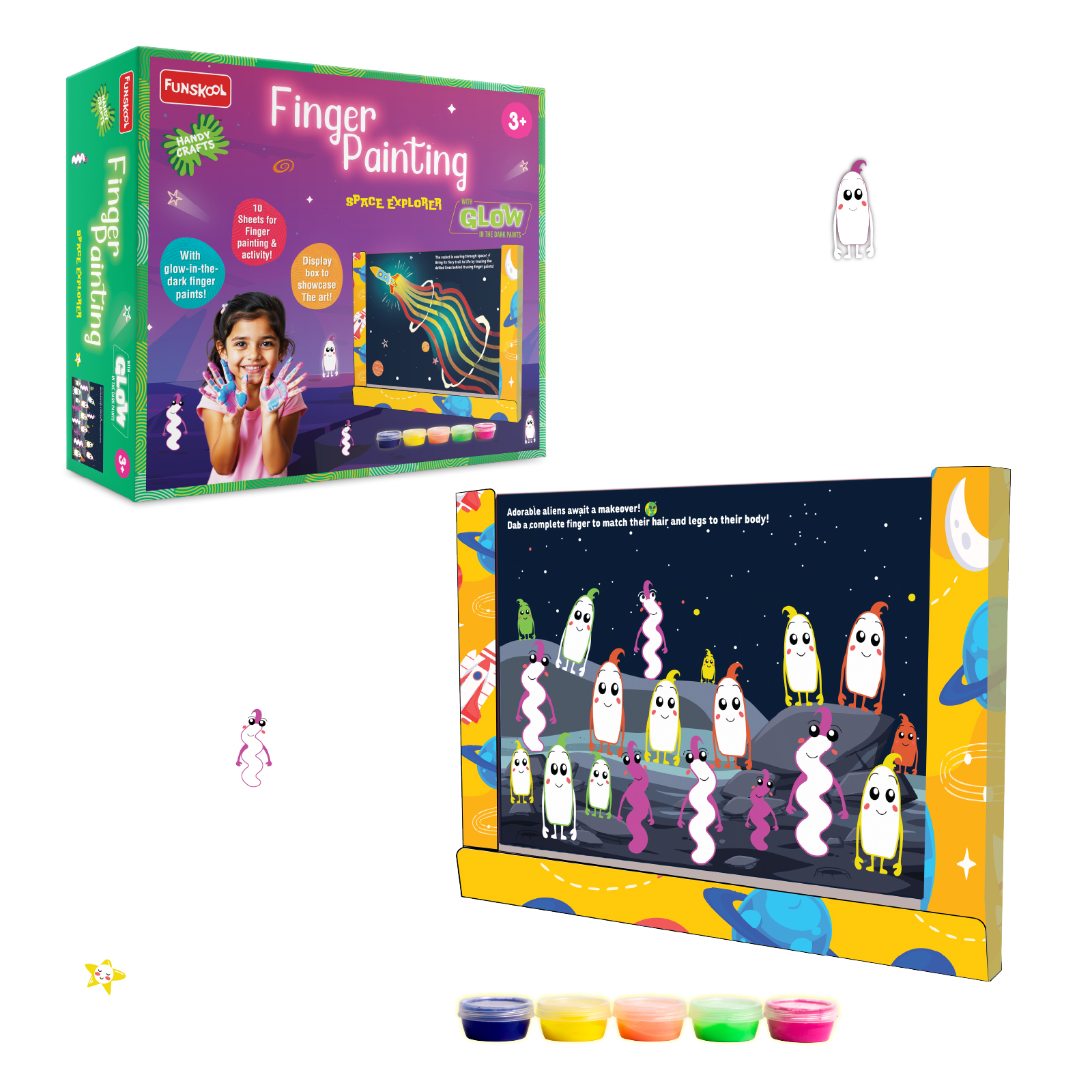 WB Finger Painting Kit � Washable Beginner Art Set for Kids - Image 2