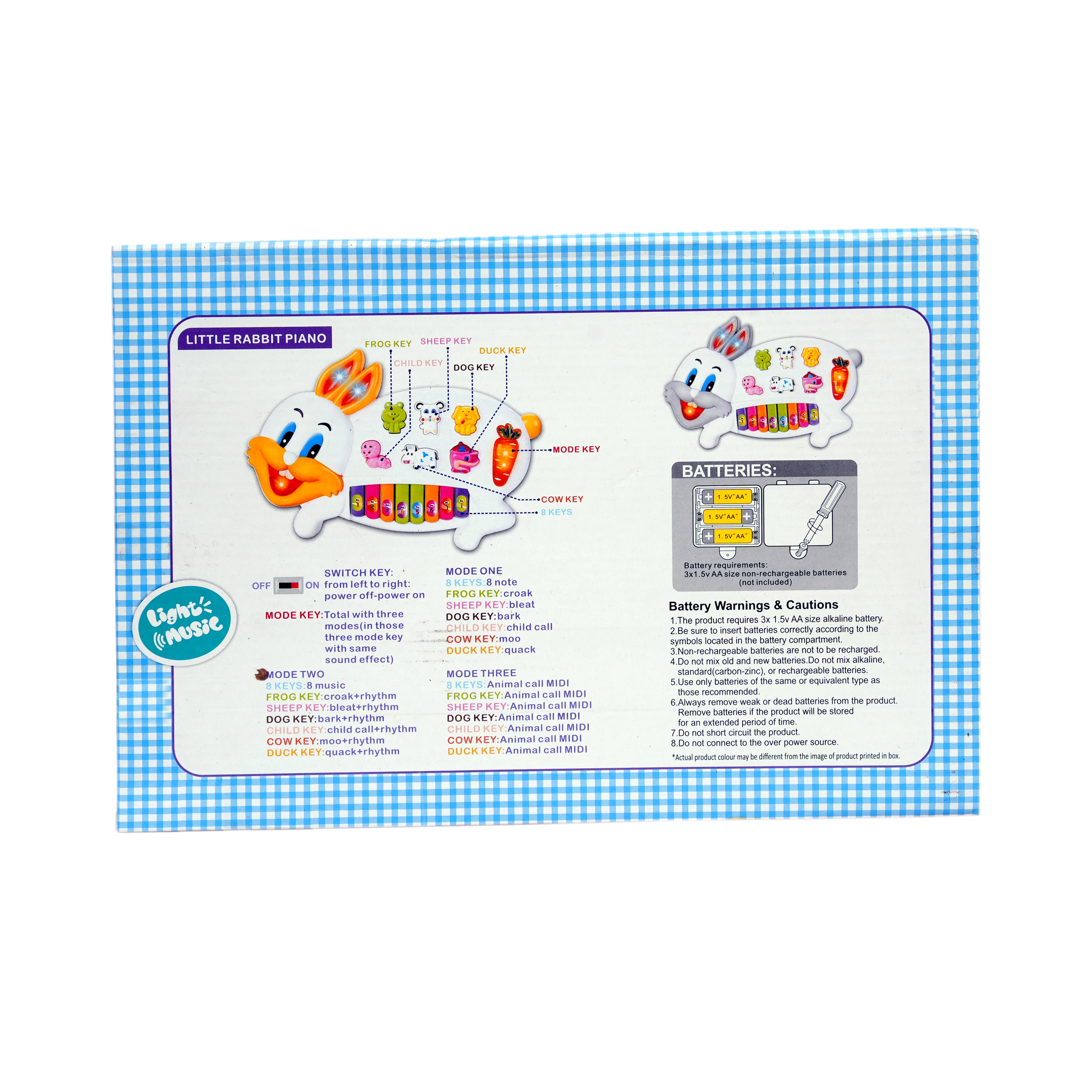 Rabbit Piano � Musical Toy with Lights & Animal Sounds - Image 3