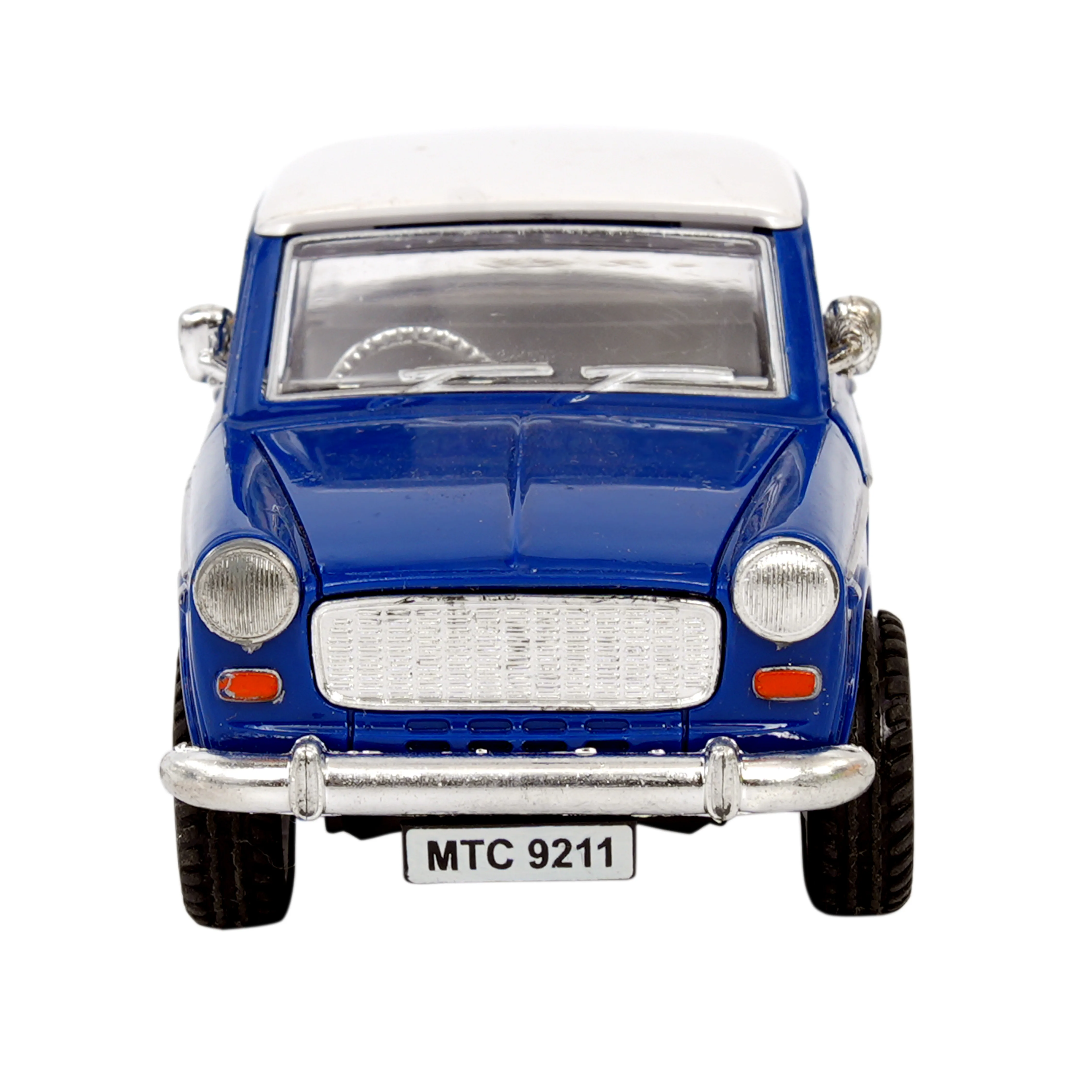 Classic Vintage Toy Car � Blue & White Retro Model Car for Kids - Image 4